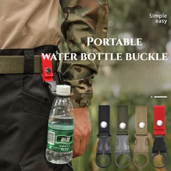 Webbing Water Bottle Holder Climbing Carabiner Belt Backpack Hanger Hooks Clip Multifunction Water Bottle Nylon Buckle Hook Clip