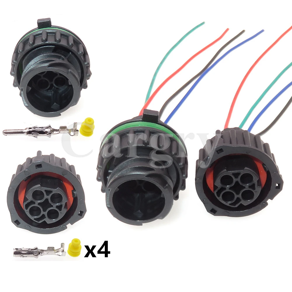 

1 Set 4P 1-967402-1 1-967325-1 Automobile Odometer Speed Sensor Wiring Socket AC Assembly Car Waterproof Socket