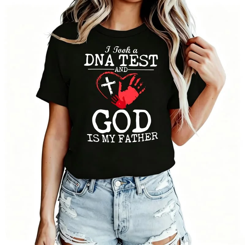God, Letter Print Women's T-Shirt 100% Cotton Funny Graphic Short Sleeve Tee Novelty Shirt Casual Crew Neck Top S-5Xl