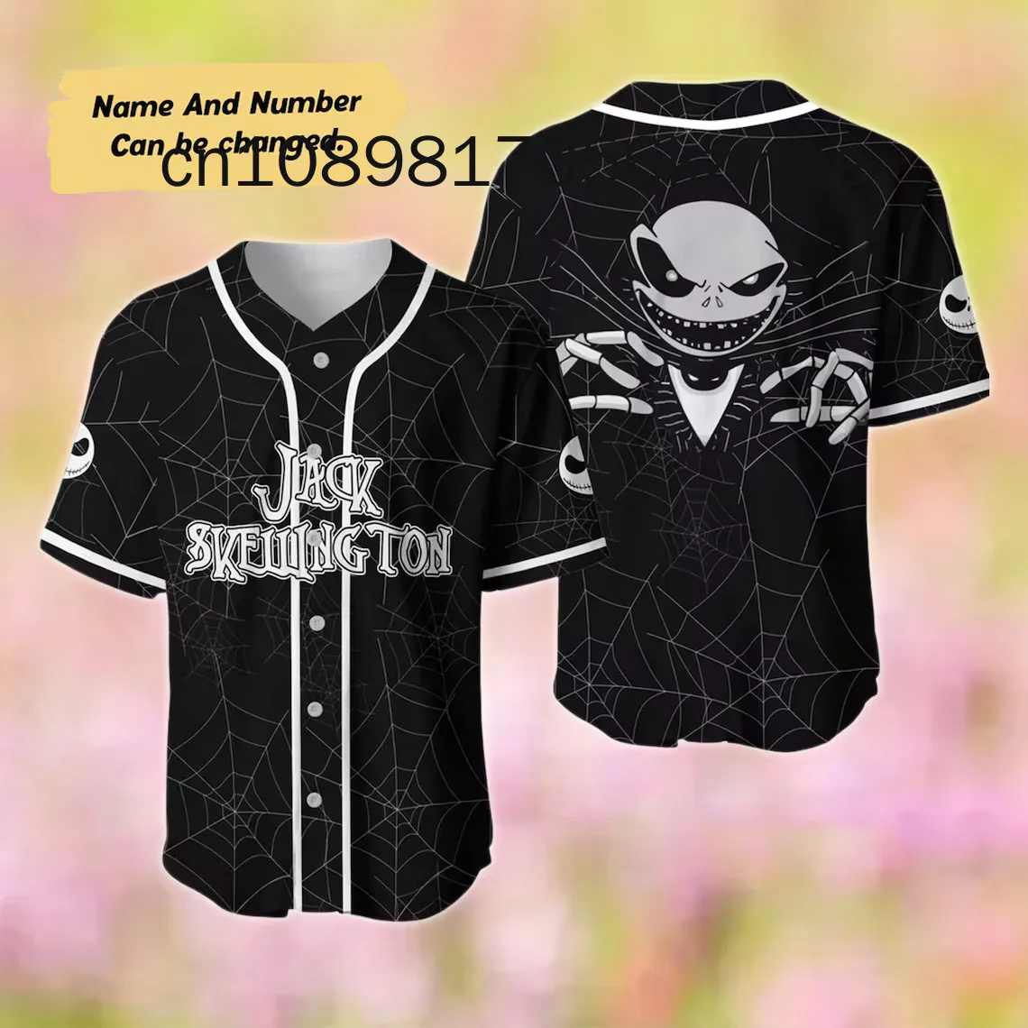 New Nightmare Before Christmas Baseball Jersey Custom Streetwear Fashion Summer Men's And Women's Short Sleeve Baseball shirt