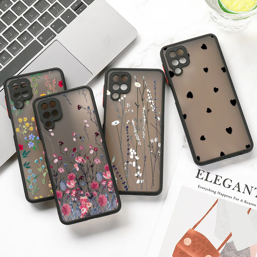 S23 S22 Ultra Case For Samsung A53 5g Case Samsung A52 A52S A54 A33 5g A13 A22 A34 A51 A72 A73 A32 S21 S20 FE Clear Flower Cover