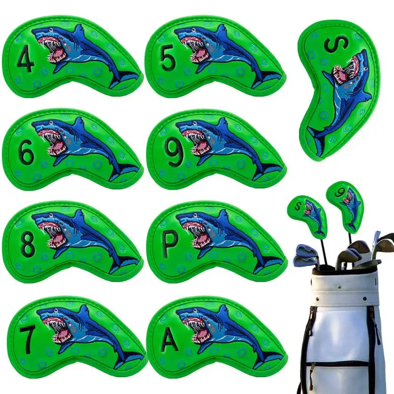 Golf Covers For Irons 9PCS Magnetic Golf Club Head Cover Set Iron Head Covers Waterproof Protective Headcover Iron Golf Club