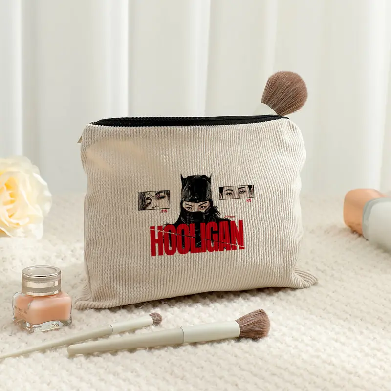 Arirang 2.0 World Tour 2026 Corduroy Makeup Bags Fashion Foldable Storage Bag Travel Storage Bags Kpop Fan Gift Hooligan Album