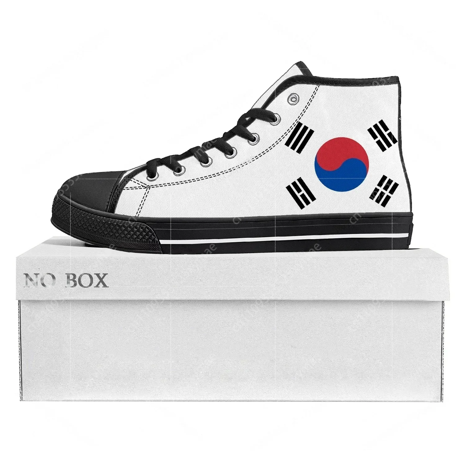 

Korean Flag High Top High Quality Sneakers Mens Womens Teenager Canvas Sneaker South Korea Casual Couple Shoes Custom Shoe