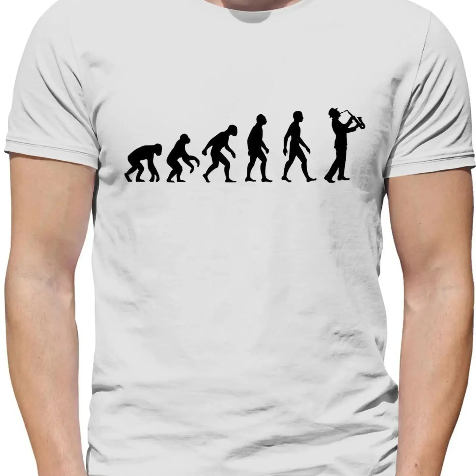 Evolution of Man Saxophone Player Mens T Shirt Saxophonist Sax Music vintage Washed Stylish Stretched Versatile Comfortable