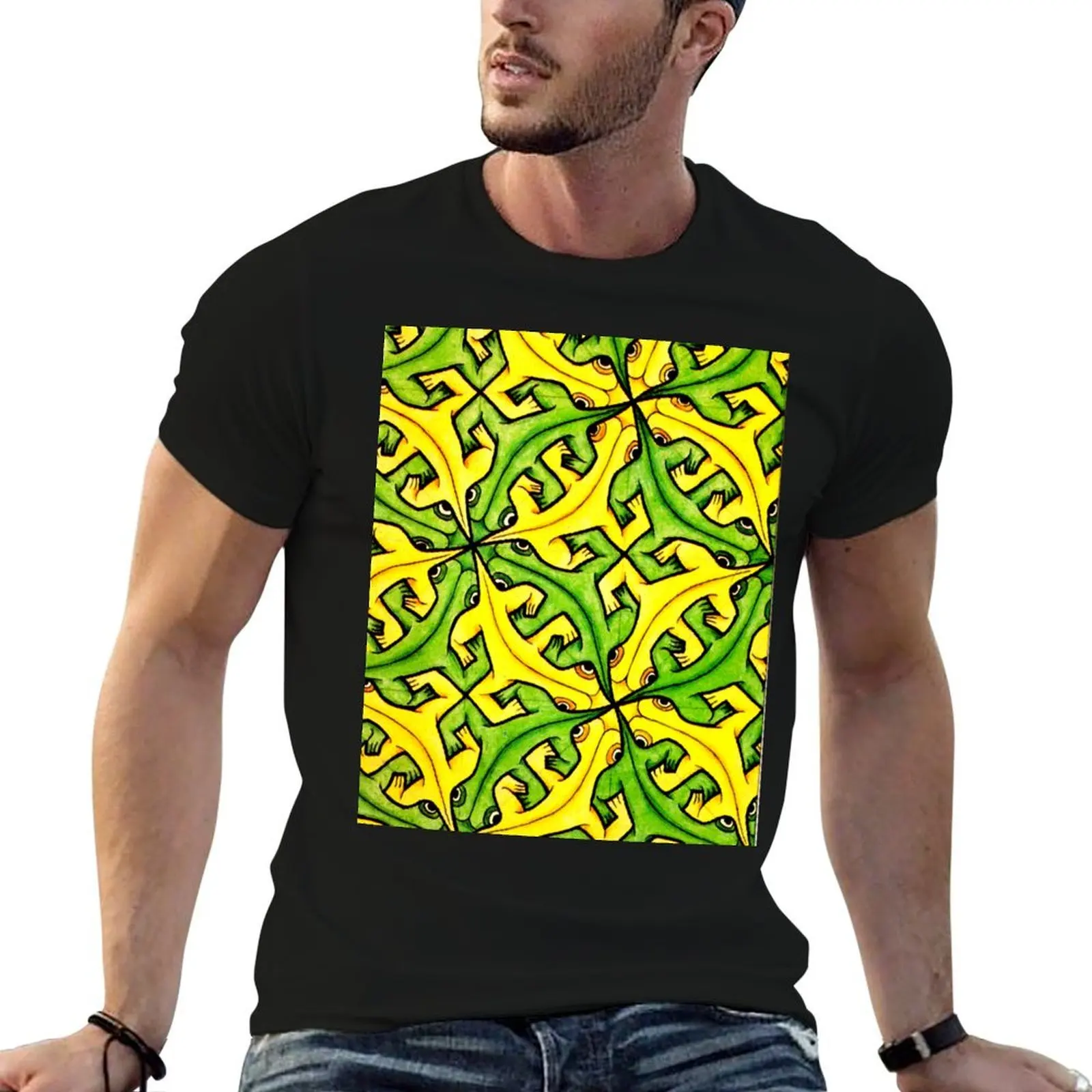M.C. Escher T-Shirt t shirts for man graphic vintage anime t shirts oversize t shirt men 100% cotton luxury brand T-shirt