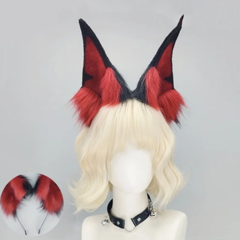 3 Types Anime Handmade Plush Dog Headband Simulated Furry Big Dog Ear Prop Man Club Party Cosplay Realistic Hair Accessory