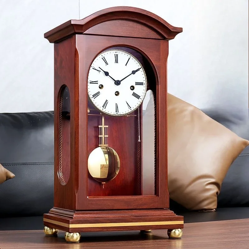 Living room mechanical seat clock desktop retro clock old-fashioned desk clock German imported movement HD2303