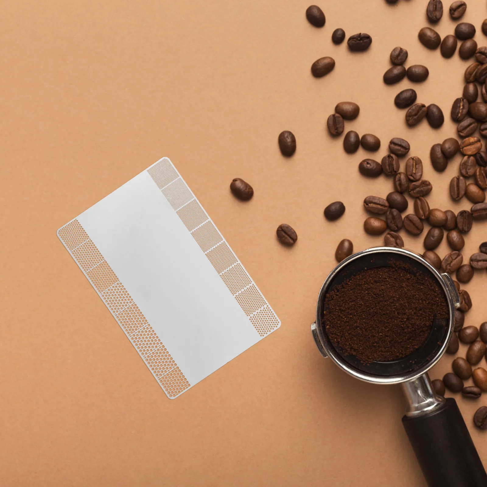 Ground Coffee Measuring Card Stainless Steel Durable Coffee Powders Size Ruler Accurate Powder Tool Powders Measuring Tool