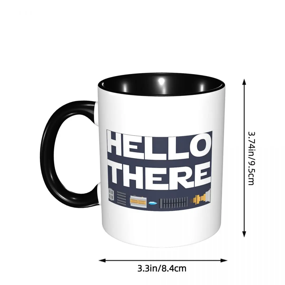 Hello There Mug Funny Ceramic Coffee Cups Tea Mugs Milk Cup Drinkware Gift for Friends