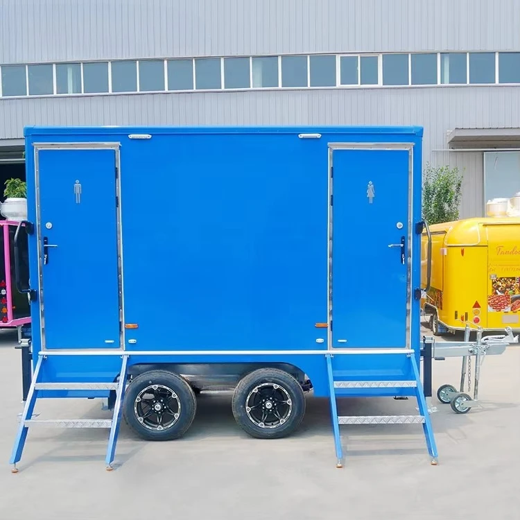 Mobile Toilet Complete Flushing Circulation System Stabilizer Support  Anti-leak Tank Remote Outdoor Working Sanitary Facility