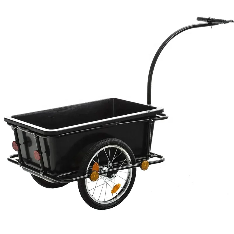 Bicycle Trailer, Hand Trolley, 80KG Capacity, Pull Truck, Dual Use Camping, Rear Hanging Outdoor Travel