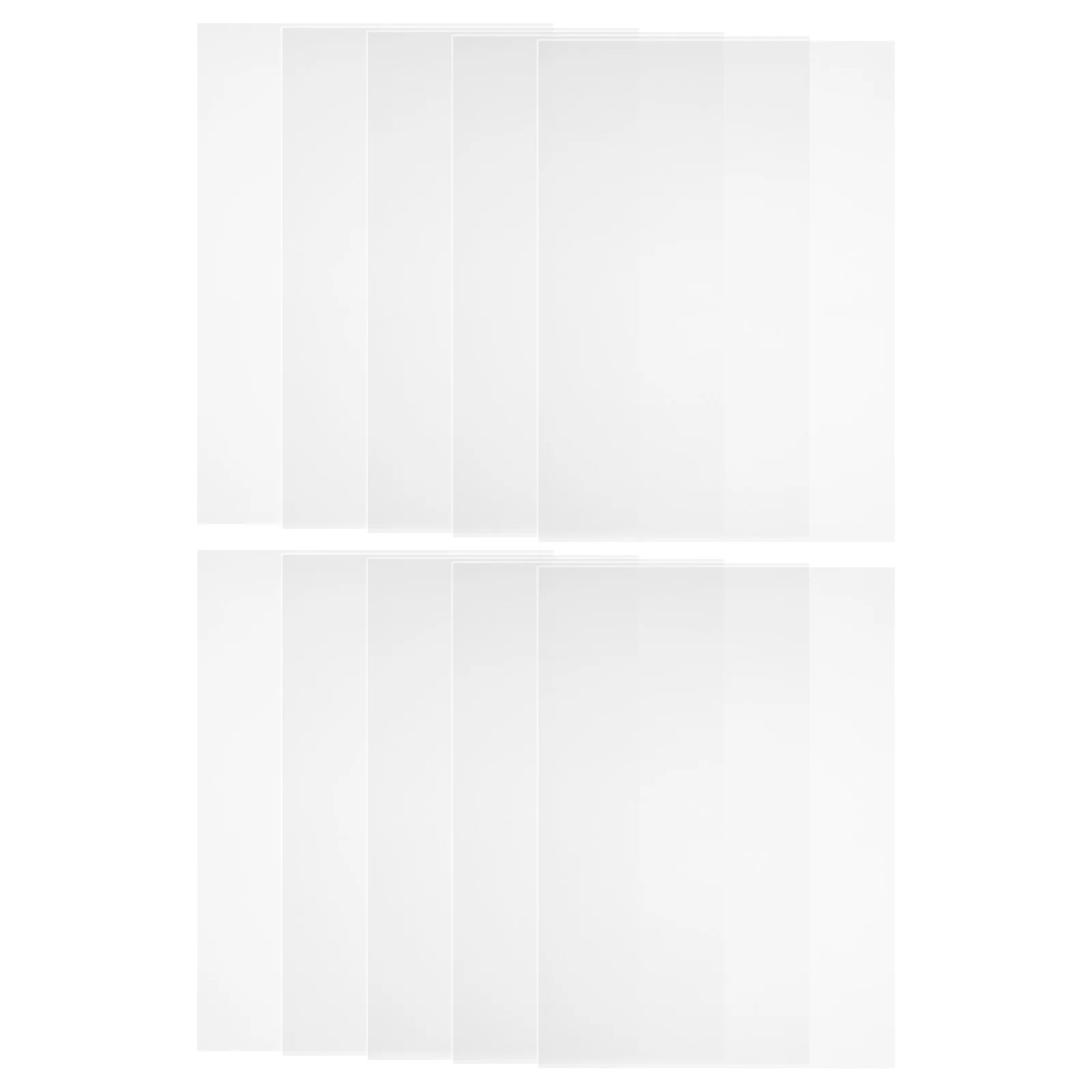 10pcs Transparent Pvc Sheet High Clarity Frosted Rigid Clear Plastic For Diy Photo Frame Cover Craft Insert Vacuum Forming
