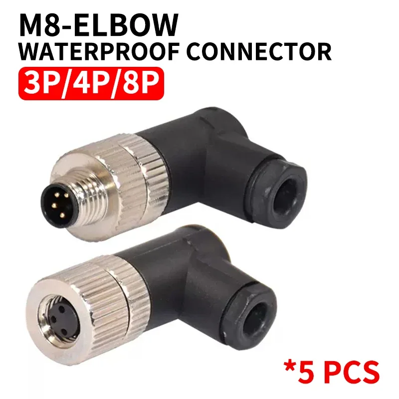 

M8 waterproof connector - 3P4P male female M8 waterproof aviation plug socket sensor cable connector