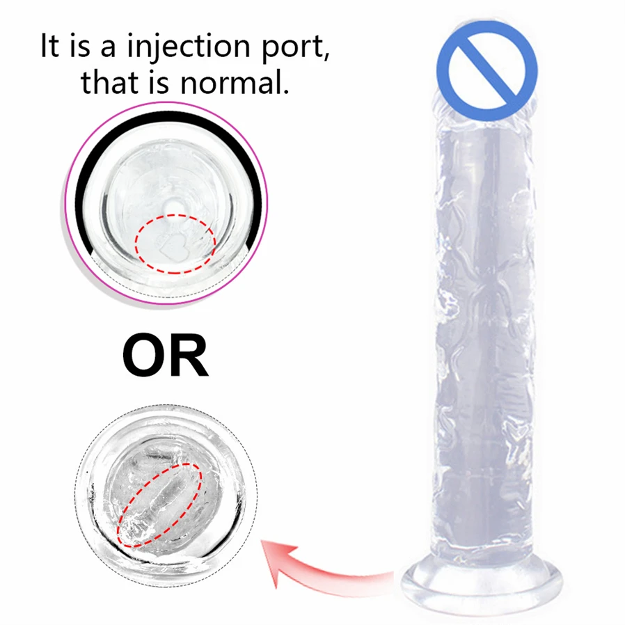 Dildo Vibrant Transparent With Powerful Suction Cup Anal Dildo Butt Plug Penis Artificial Adult Supplies Sex Toys For Woman E64W