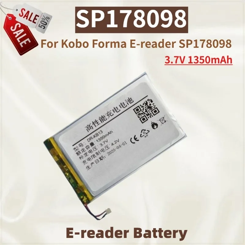 

Высококачественная аккумуляторная батарея 3.7V 1350mAh для электронной книги Kobo Forma SP178098, новая сменная батарея