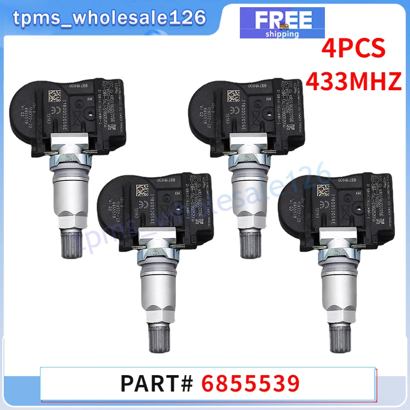 

4PCS Tire Pressure Monitor Sensor 6855539 For BMW F20 F21 F22 F23 F30 F31 F32 F33 F34 M2 X1 X2 TPMS 433MHZ 36106856209 707355-10