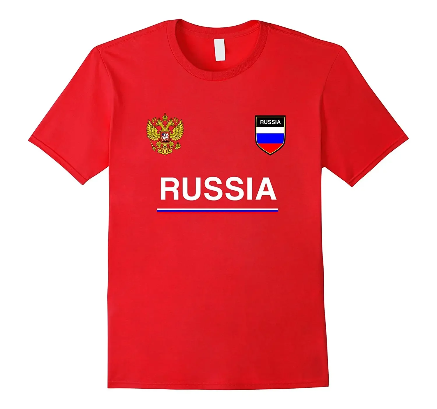 . Summer Cotton Short Sleeve O-Neck Mens T Shirt New S-5XL Russia Soccer Russian Flag Football Jersey T-Shirt Hot Sale