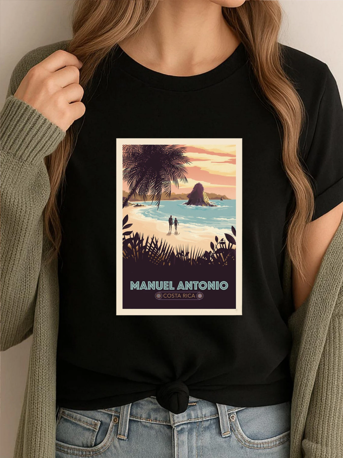 

Latest Printed Tees Manuel Antonio Costa Rica Black T Shirt Graphic Tees Comfortable New Shirts And T-Shirts