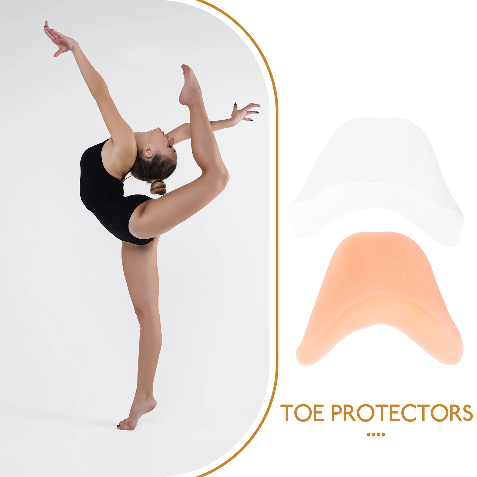 

2 Pairs Comfortable Toe Covers Wear resistant Protectors Elastic Pouches Reusable Washable Foot Care Tools SEBS Material Anti