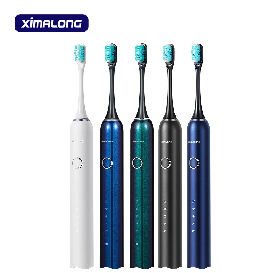 XIMALONG Sonic Electric Toothbrush IPX7 Waterproof Smart Toothbrush Fast Charging Five Brushing Modes for Adult T7