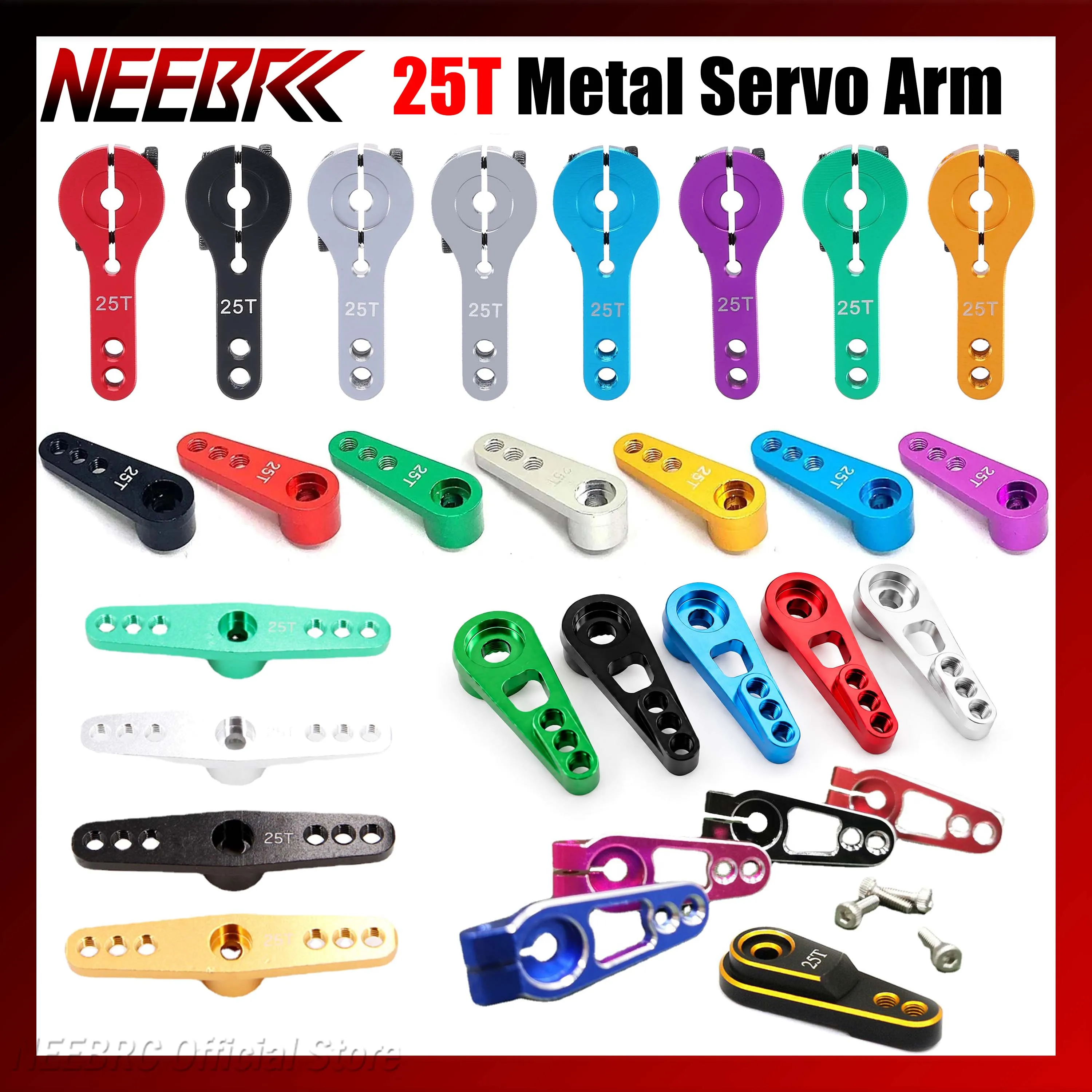 25T Metal RC Servo Horn Arm Upgraded for JX SPT DSPOWER Robot DIY Drone Helicopter Model Car Boat Wltoys WPL MN Toy Spare Part