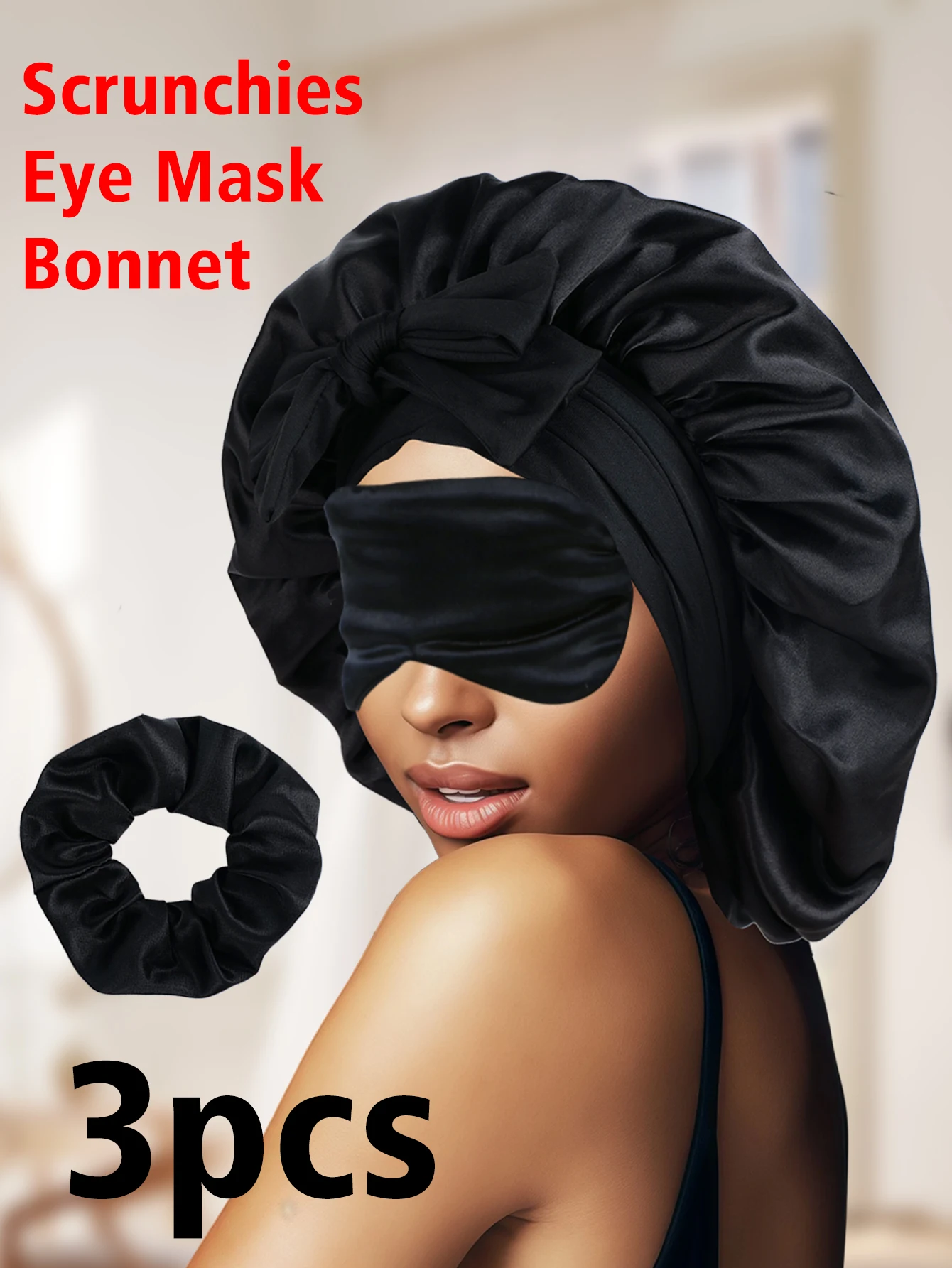 

Маска для сна унисекс с резинкой для волос, дышащая сетчатая шапочка для длинных волос, аксессуар для сна, подарок для женщин и мужчин, повседневное использование