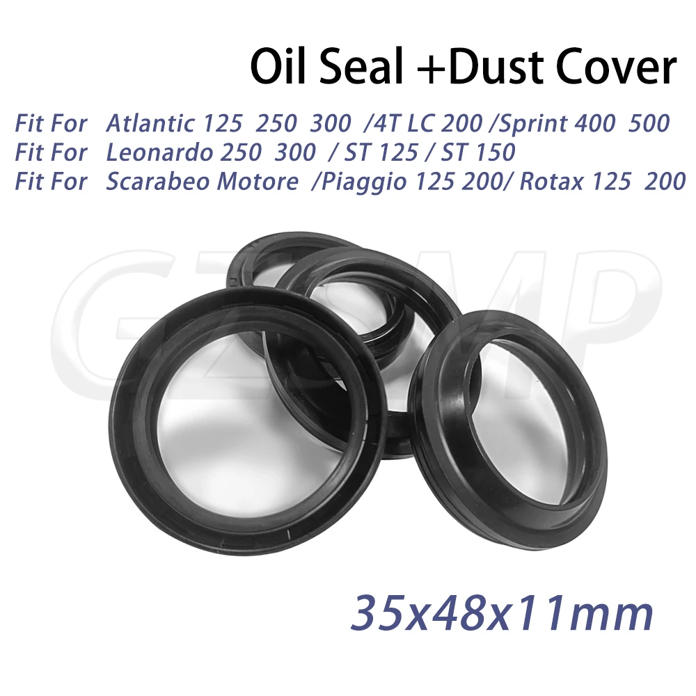 

Fit for Aprilia Atlantic 125 250 Leonardo 250 ST125 Scarabeo Rotax Piaggio 125 200 35x48x11 Front Fork Oil Seal Dust Seal