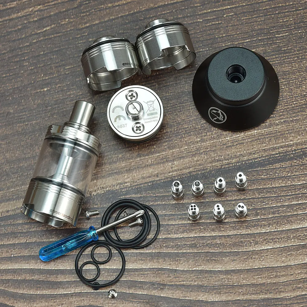 Wolfcoolvape Moka สไตล์ RTA Kuma RTA 316SS สามารถสร้างใหม่ได้4.5มล. 22มม. เครื่องพ่นละออง RTA พร้อมหมุดอากาศ + 3ห้อง