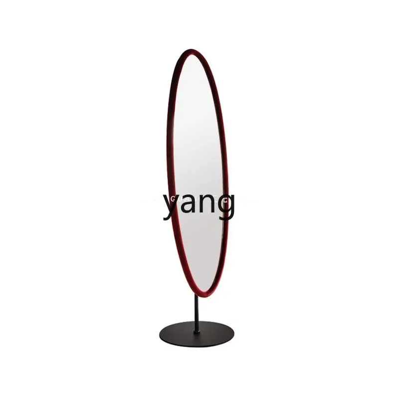 

Lmm French full body mirror oval floor mirror household entrance decorative mirror