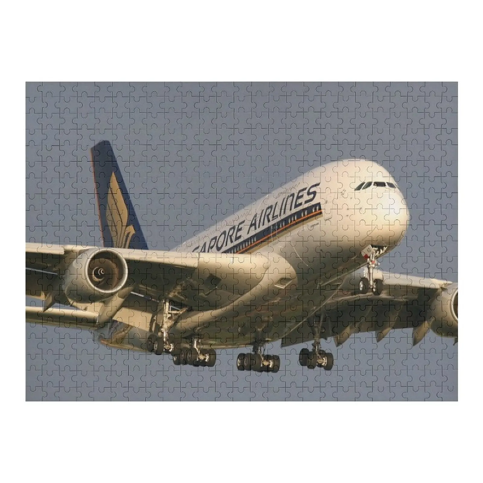

A380 Evening Arrival Jigsaw Puzzle Personalized Gift Ideas Custom Child Puzzle