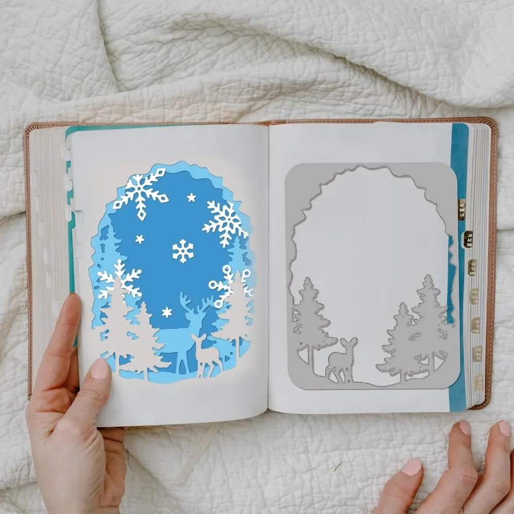 Schneidwerk zeuge für DIY Scrap booking Metall Weihnachten Wald Grenze Stanzen Prägen Schablonen Vorlage für Papier karten herstellung