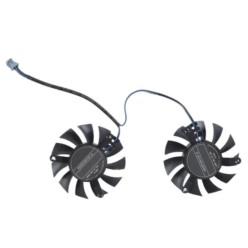 R53C 1Pair HA5510H12F-Z 12V 0.3A VGA Fan 2Pin 2Lines GPU Coolers for 1650 4GB OC Graphics Card Fan