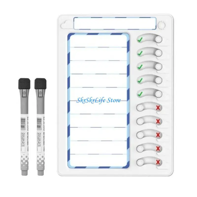 E65E Chore Chart for Kids Children Checklist Boards Dry Erases Chores Chart