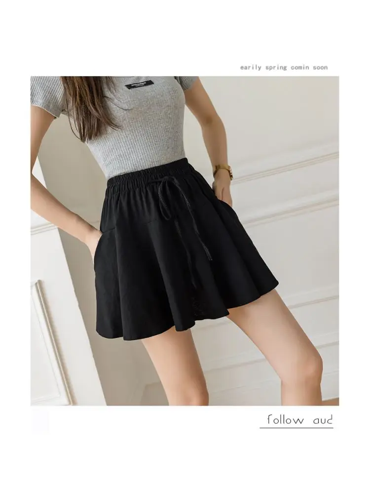 กระโปรงทรงเอไลน์ผ้าบางเบาสำหรับผู้หญิง สไตล์ลำลอง สปอร์ต ใส่สบาย เหมาะกับฤดูร้อน