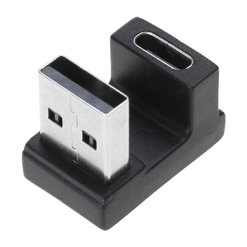 

P9FA USB Мужчина к типу C -адаптер разъем USB заголовок 90 градусов вверх вниз.