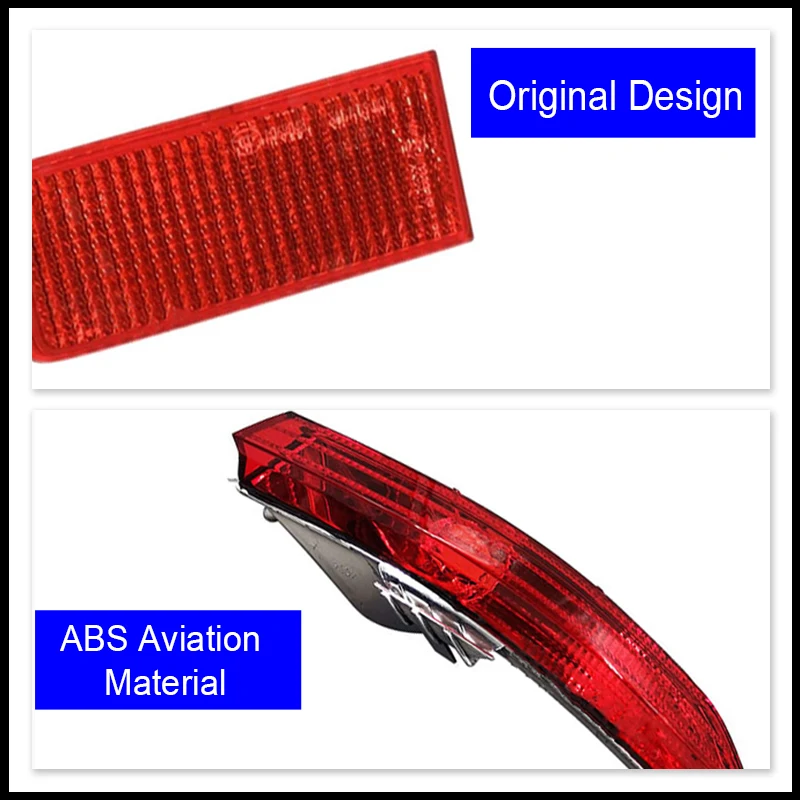 For Volkswagen VW Touareg 2011~2015 7P6945105 7P6945106 Car Left Right Rear Bumper Reflector Light Warning Brake Fog Tail Lamp