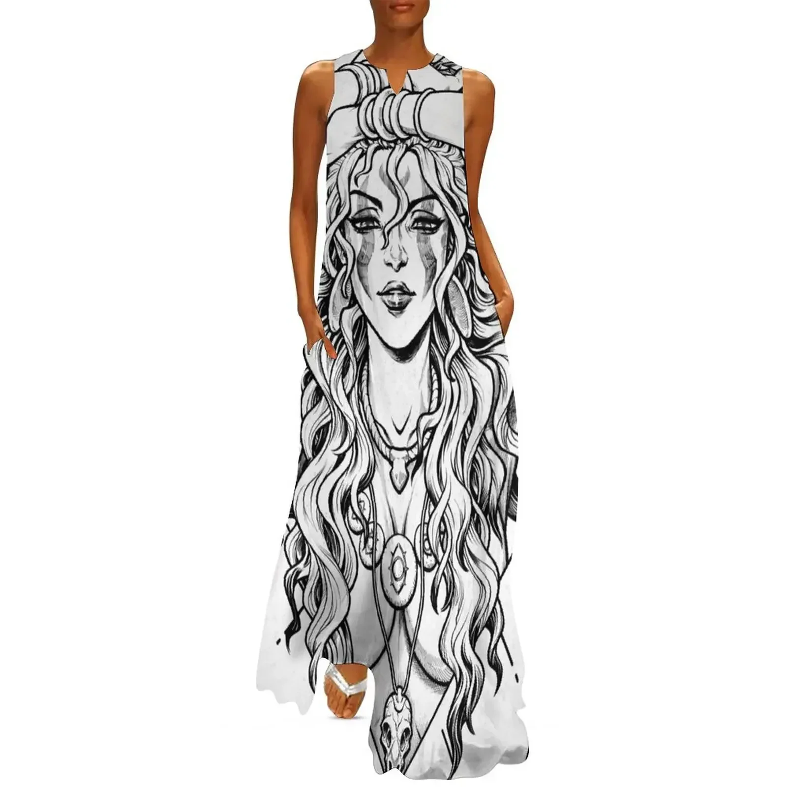 

FIENDISH - Ragniera - black Long Dress Long dress dress summer dresses for women summer clothes for women