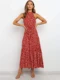 Summer Long Dress Polka Dot Casual Dresses Black Sexy Halter Strapless Sundress