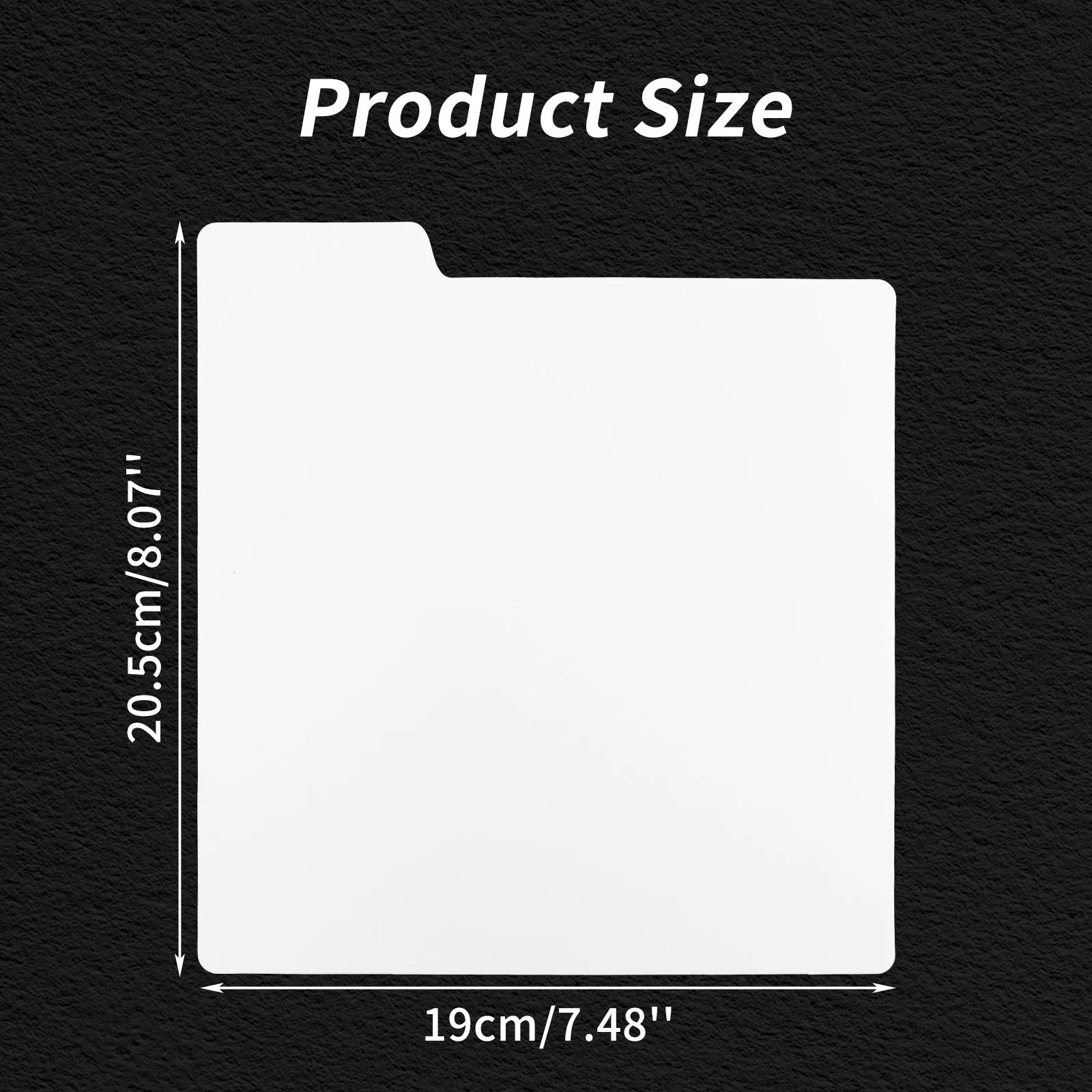 Hot Sale 5 Pcs White Vinyl Index Tag EP Dividers Writing Plat Board Custom Classification Card 7 Inch DIY Category Search Card