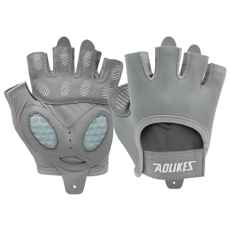 Ports Cycling Bike Gloves Padded Half Finger Bicycle Gloves Shock-Absorbing Anti-Slip Breathable Biking Gloves for Men//Women