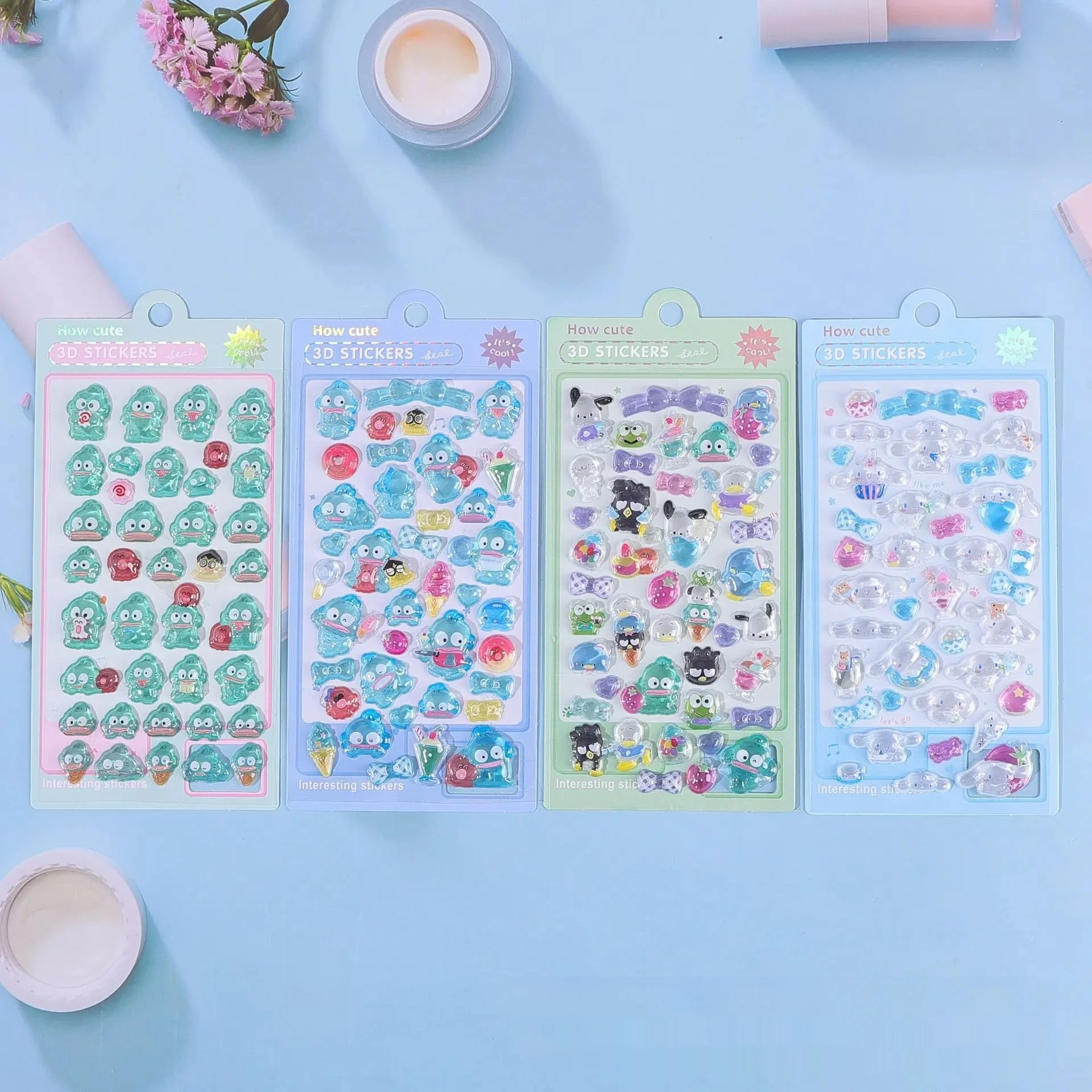 

Набор из 40 объемных 3D-наклеек Hangyodon с рельефным кристаллическим эффектом для декора чехлов на телефон, ноутбуков и поделок своими руками