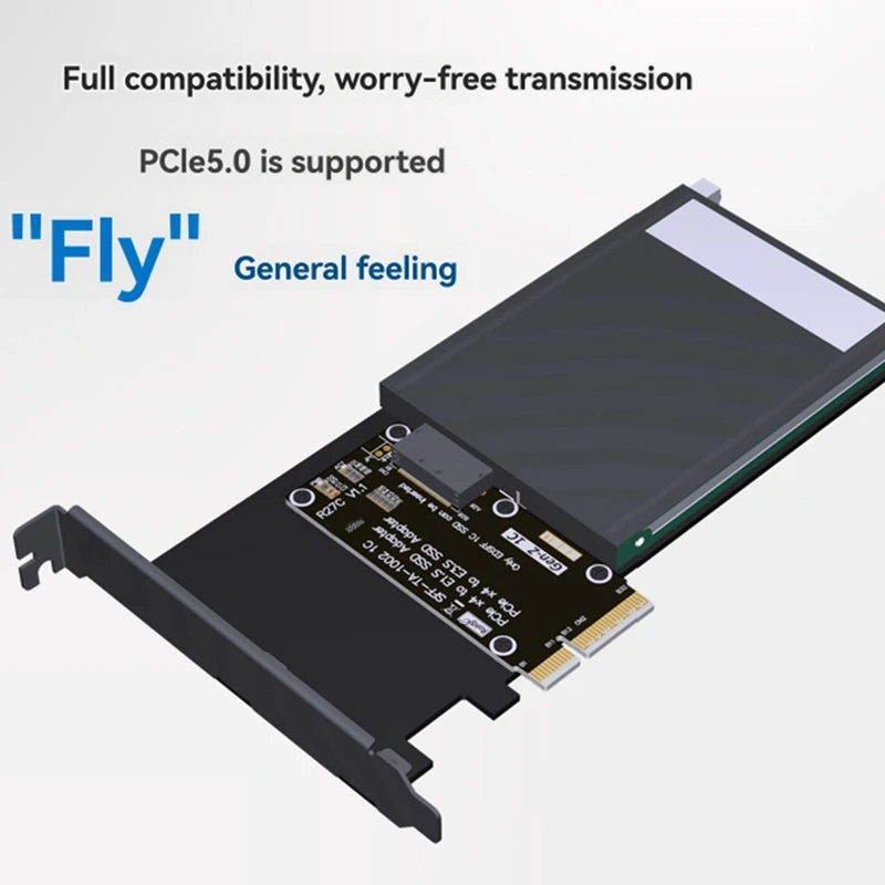 LUCK-Pcie 5.0 X4 To E1.S/E3.S SSD Hard Disk Adapter Card PCI-E Gen5.0 4X To E1.S/E3.S (SFF-TA-1002) Hard Drive SSD Adapter