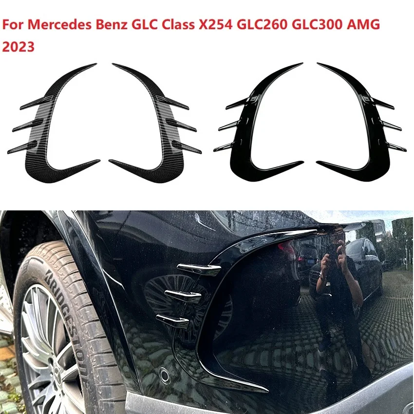 

Car Rear Bumper Lip Spoiler Canards Vents Body Kits Gloss Black ABS For Mercedes Benz GLC Class X254 GLC260 GLC300 AMG 2023+