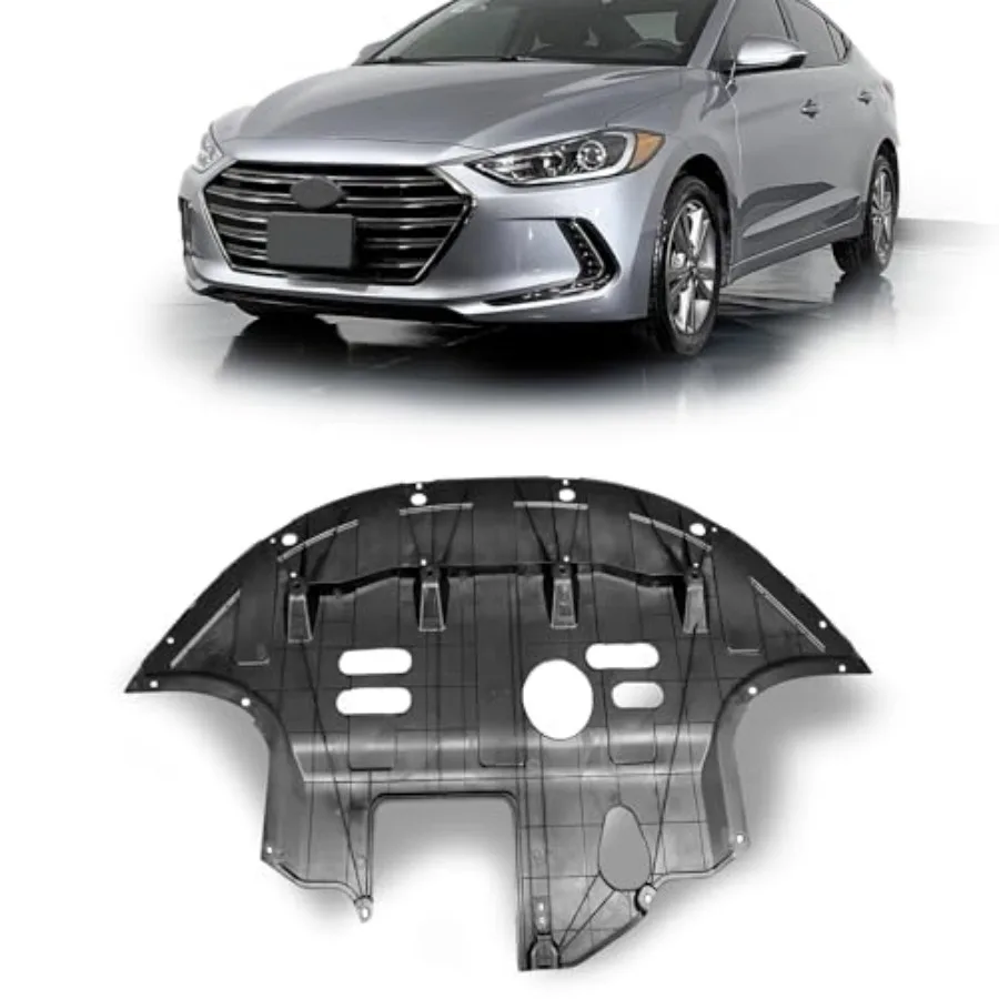 

CarPartsDepot Front Engine Splash Shield Compatible with Hyundai 2017-2020 Elantra Engine Under Cover for Vehicle Protection Ag