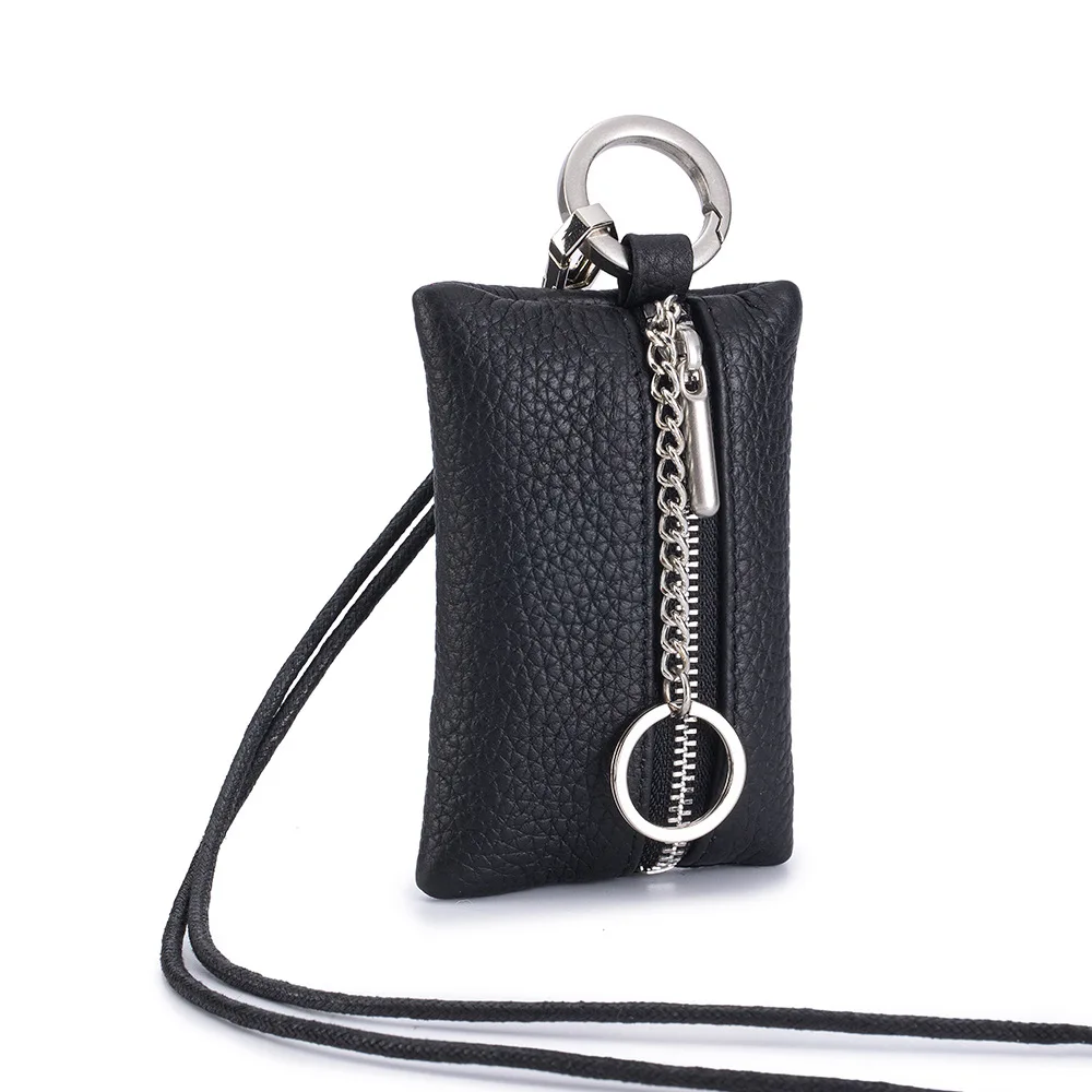 New Lady Key Bag Woman Key Wallet Genuine Leather Neck-hanging Coin Purse Trendy And Exquisite Key Bag Neck-hanging Key Bag