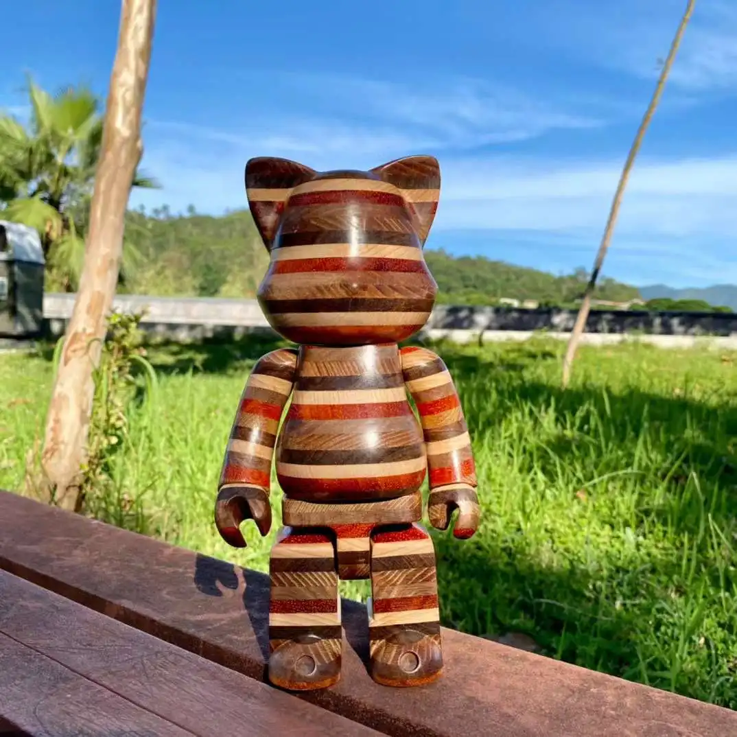 

NY@BRICK カリモク HORIZON 400% Horizontal And Vertical Cat 26cm Highly Solid Wood Handmade Trendy Toy Doll With Rotatable Joints