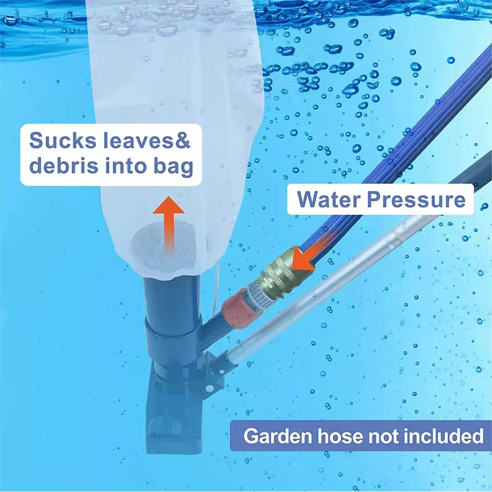 Podwodny odkurzacz do basenu ze szczotką, akcesoria do czyszczenia basenów termalnych