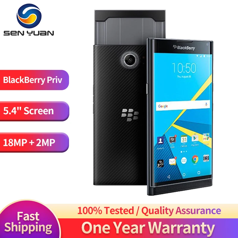 Blackberry Priv Handy 5.4 "32GB ROM 3GB RAM 18MP mobile Kamera Touchscreen Original entsperrt Priv Smartphone