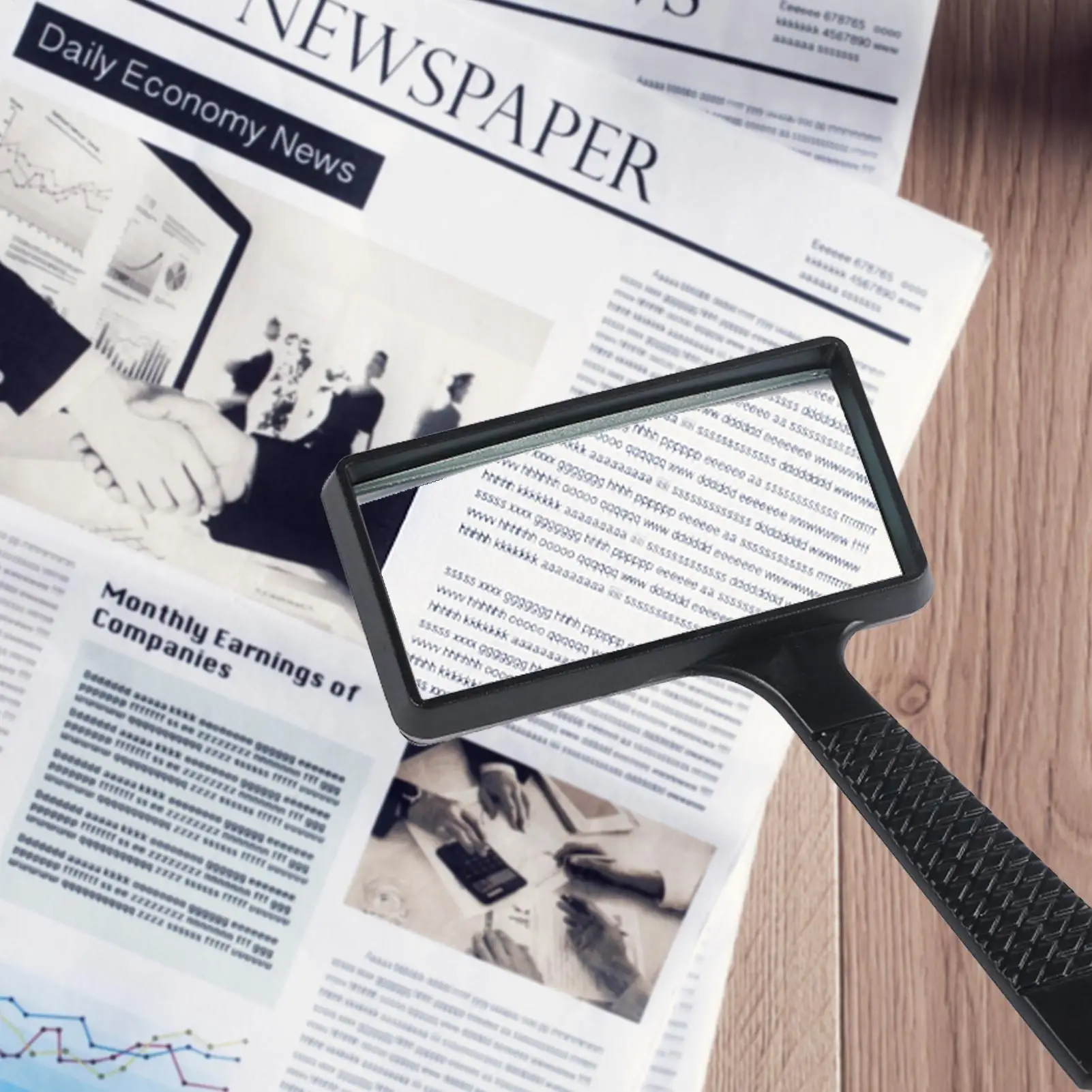 Portable Handheld 3X High Definition Rectangle Reading Magnifier Glass Lens Loupe For Old People Reading, Observation, Hobbies